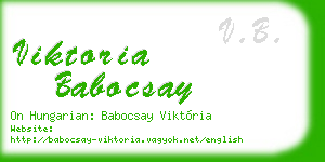 viktoria babocsay business card